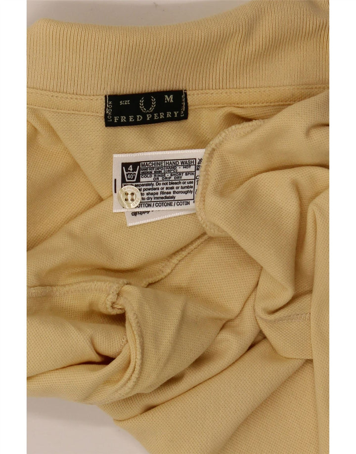 Fred Perry Womens Polo Shirt UK 14 Medium Beige Cotton