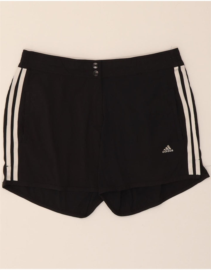ADIDAS Womens Climalite Sport Shorts UK 14 Medium  Black Nylon Vintage Adidas and Second-Hand Adidas from Messina Hembry 