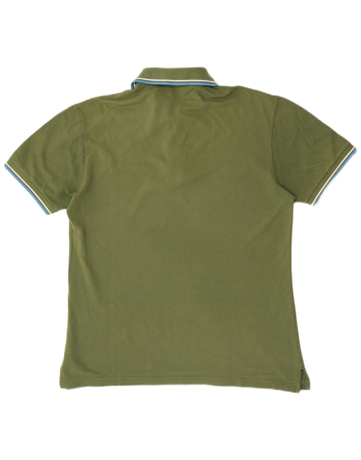 FRED PERRY Mens Polo Shirt Medium Green Cotton