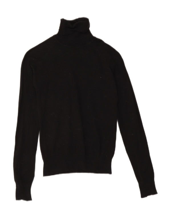 Zara Womens Roll Neck Jumper Sweater UK 8 Small Black