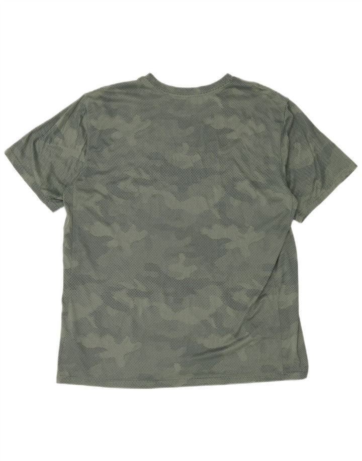 Nike Mens Dri Fit T-Shirt Top XL Green Camouflage Polyester