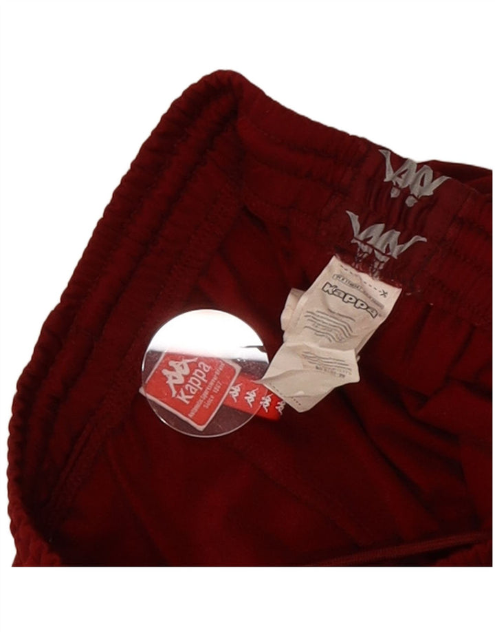 Kappa Mens Graphic Tracksuit Trousers Large Red Colourblock Polyester