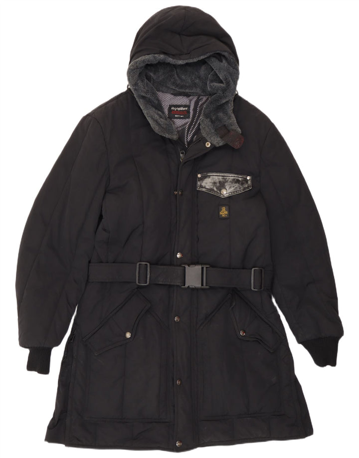 Refrigiwear Mens Sixty Hooded Padded Coat UK 40 Large Black Polyamide