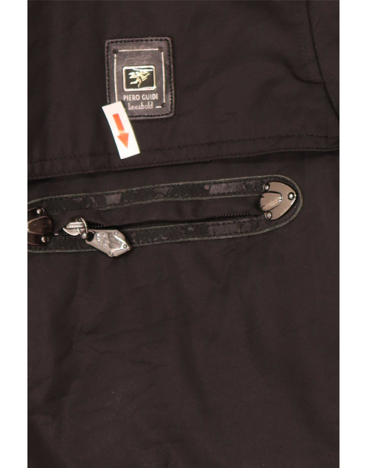 Piero Guidi Mens Utility Jacket UK 44 2XL Black Cotton