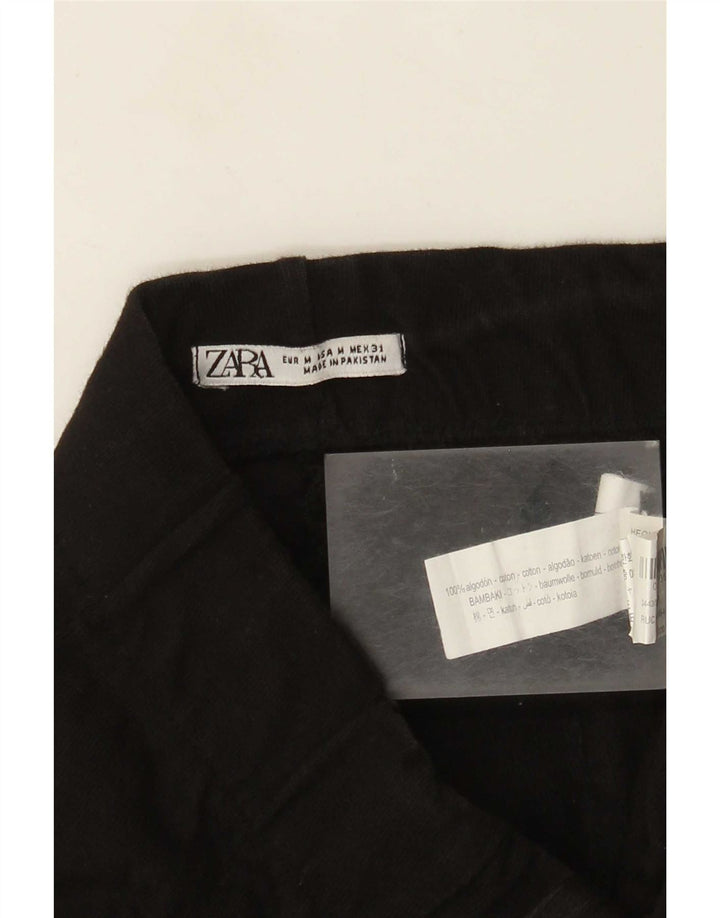 Zara Mens Straight Chino Trousers Medium W31 L31 Black Cotton