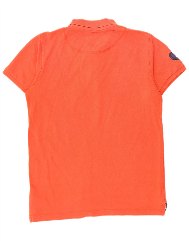 Jack & Jones Mens Graphic Polo Shirt Small Red Cotton