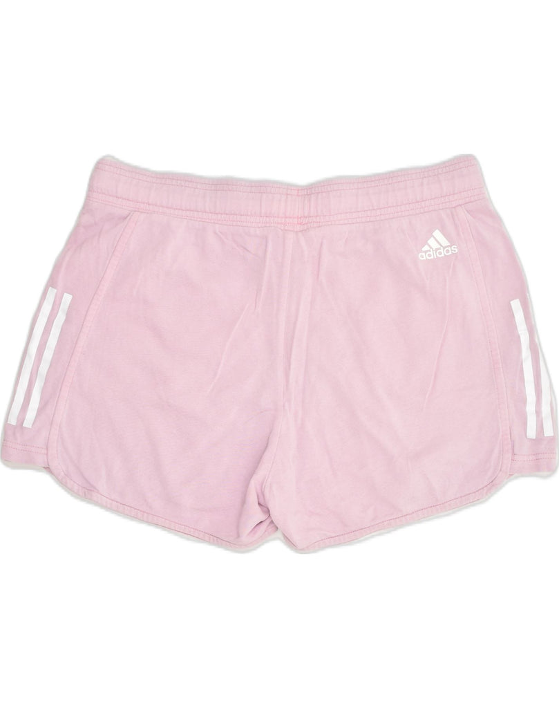 ADIDAS Womens Sport Shorts UK 14 Large Pink Cotton | Vintage Adidas | Thrift | Second-Hand Adidas | Used Clothing | Messina Hembry 