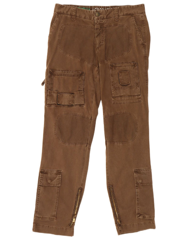 Vintage Mens Straight Cargo Trousers IT 50 Large W34 L32 Brown