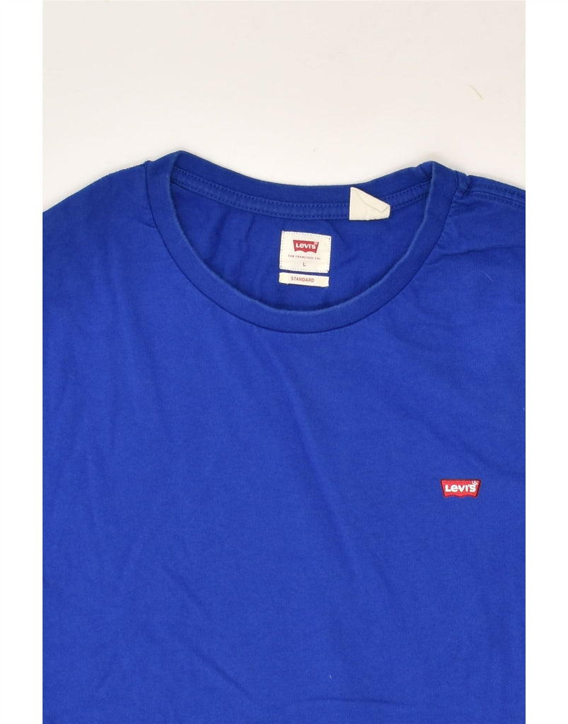 LEVI'S Mens Standard Fit T-Shirt Top Large Blue Cotton | Vintage Levi's | Thrift | Second-Hand Levi's | Used Clothing | Messina Hembry 