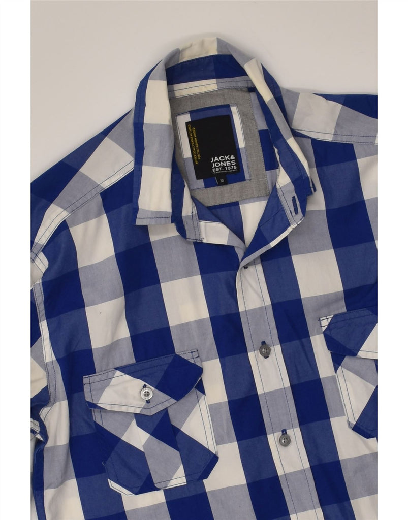 JACK & JONES Mens Shirt Medium Blue Gingham Cotton | Vintage Jack & Jones | Thrift | Second-Hand Jack & Jones | Used Clothing | Messina Hembry 