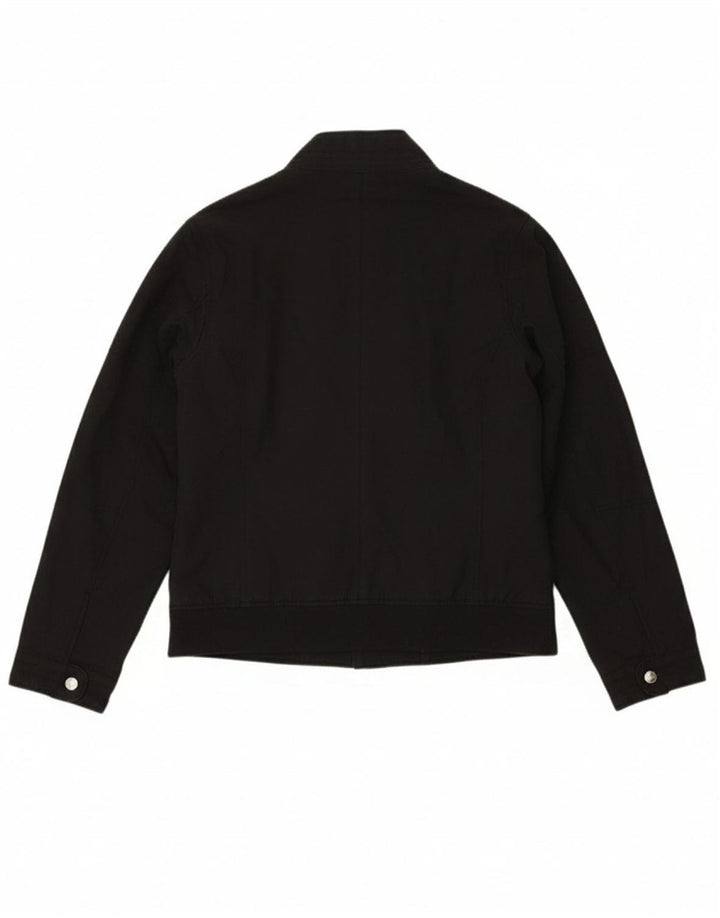 REFRIGUE Womens Bomber Jacket UK 12 Medium Black Nylon