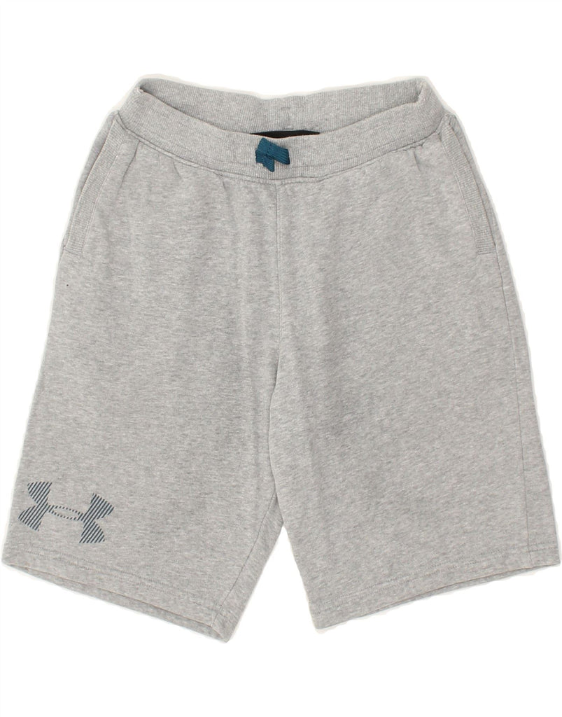 UNDER ARMOUR Boys Cold Gear Graphic Sport Shorts 11-12 Years Large Grey | Vintage Under Armour | Thrift | Second-Hand Under Armour | Used Clothing | Messina Hembry 