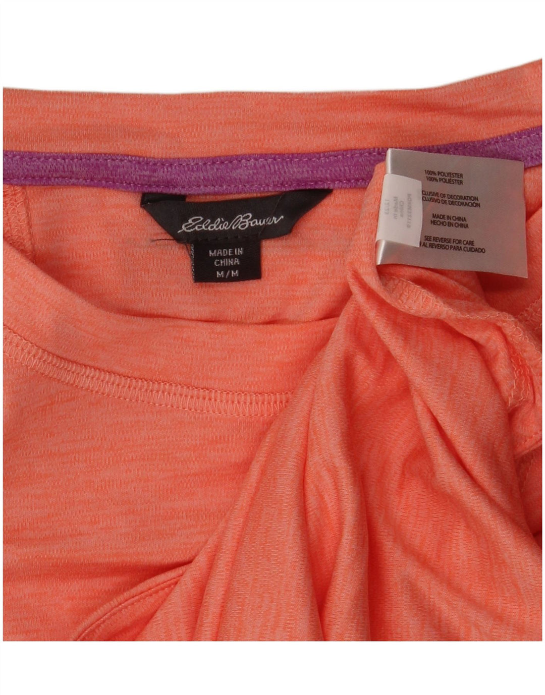 EDDIE BAUER Womens T-Shirt Top UK 14 Medium Pink Polyester