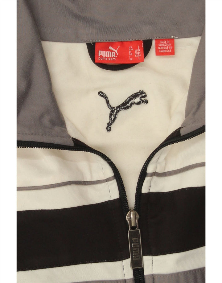 Puma Mens Tracksuit Top Jacket Large Black Colourblock