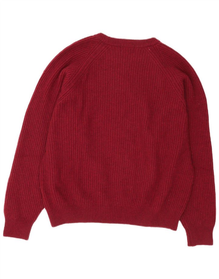 Kappa Mens Crew Neck Jumper Sweater XL Burgundy Wool