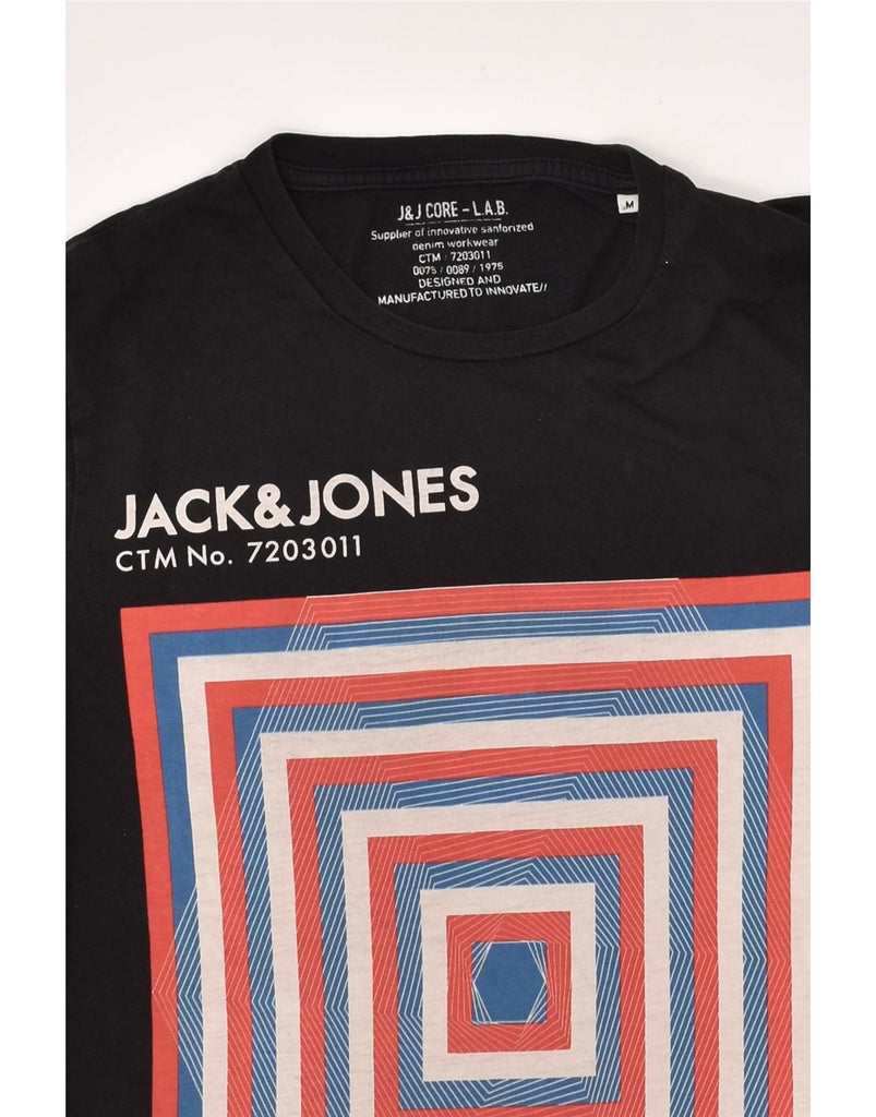 JACK & JONES Mens Graphic T-Shirt Top Medium Black | Vintage Jack & Jones | Thrift | Second-Hand Jack & Jones | Used Clothing | Messina Hembry 