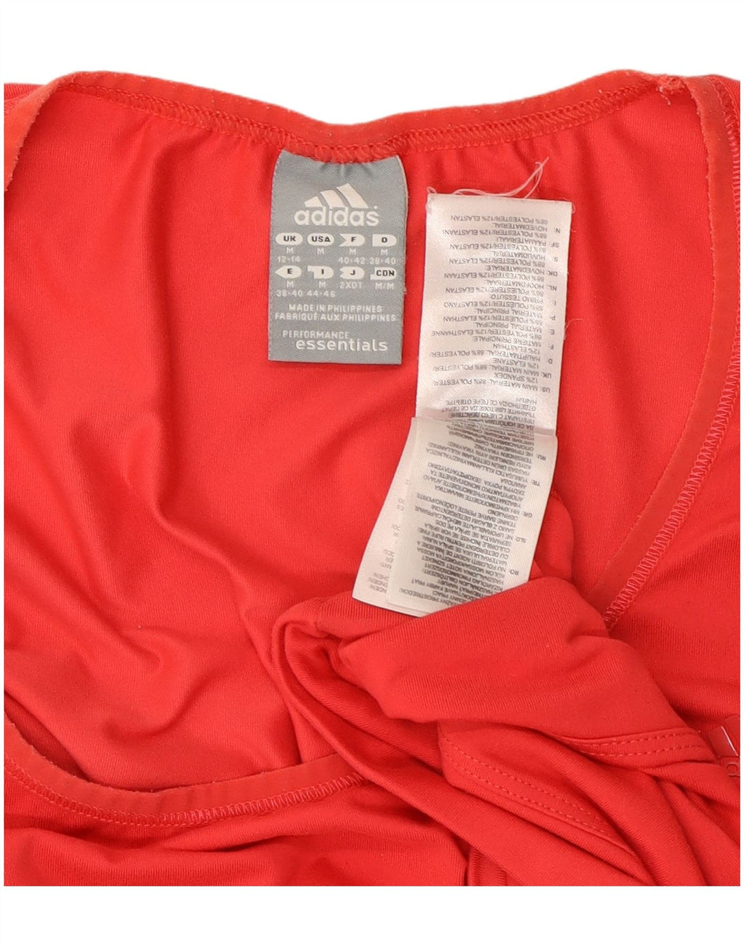 ADIDAS Womens Climalite T-Shirt Top UK 12/14 Medium Red Polyester