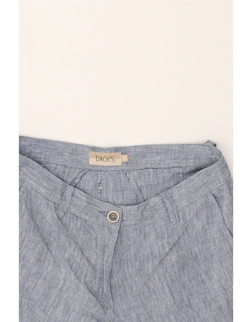 DACK'S Womens Chino Shorts IT 42 Medium W28  Blue Linen | Vintage Dack's | Thrift | Second-Hand Dack's | Used Clothing | Messina Hembry 