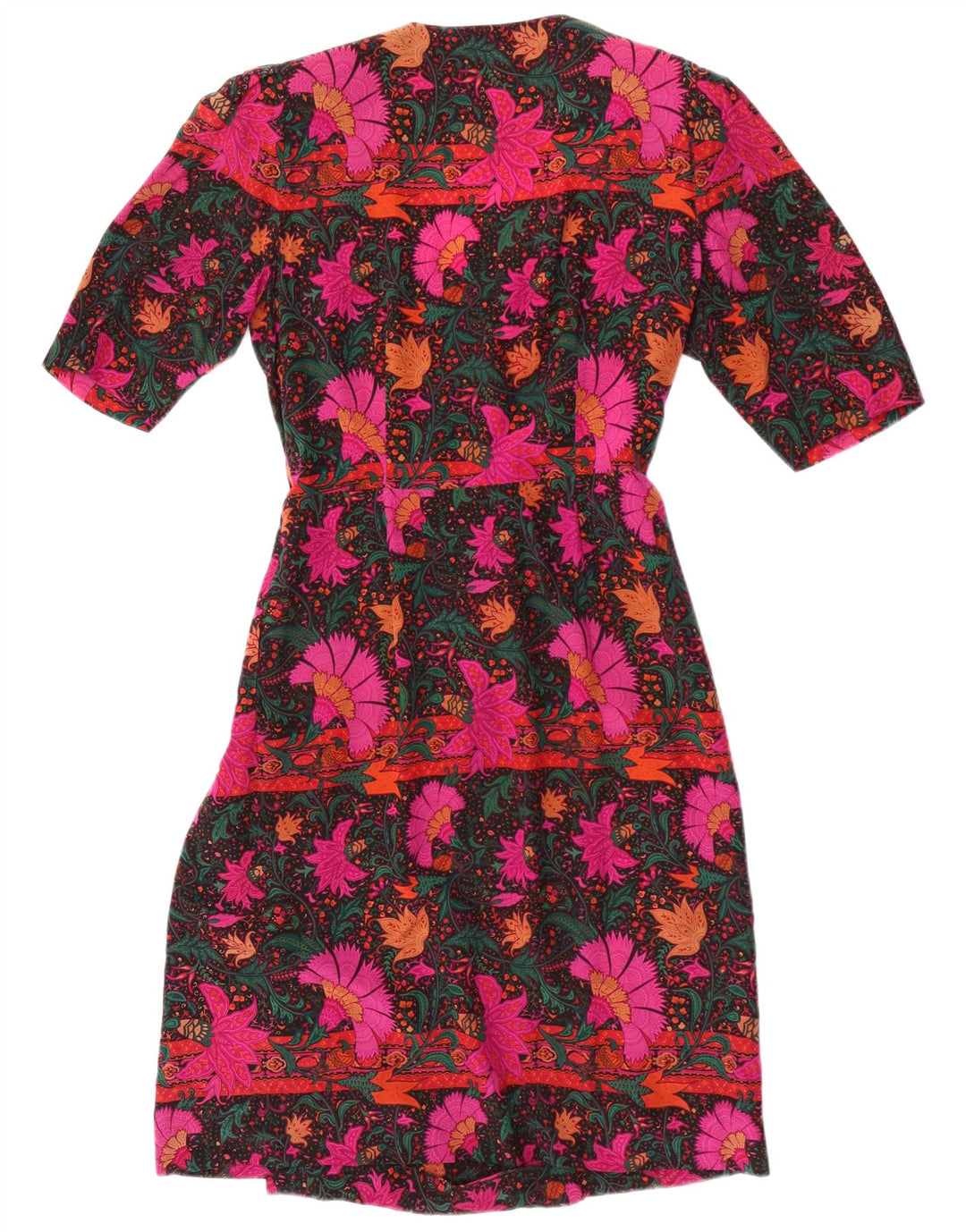Vintage Womens A-Line Dress UK 14 Medium Multicoloured Floral