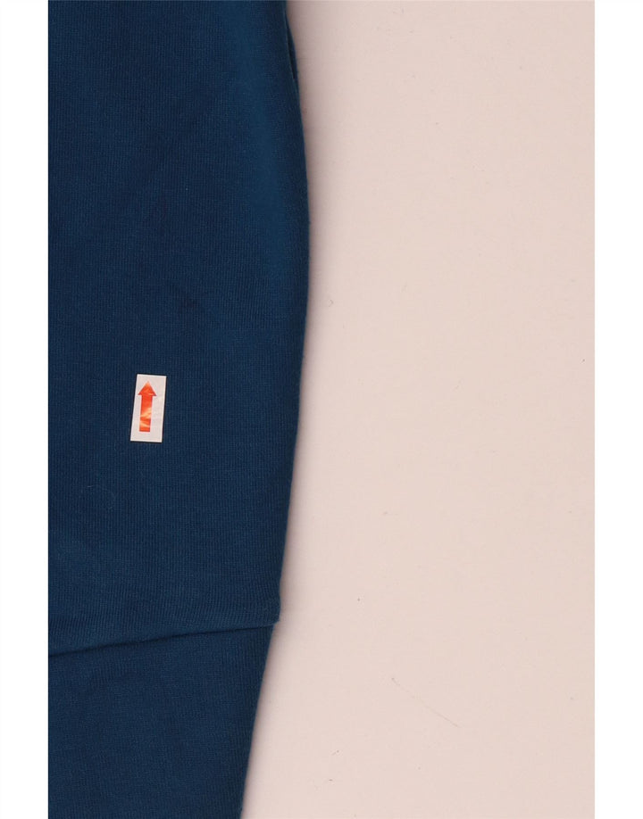 REEBOK Womens Oversized Graphic Sweatshirt Jumper UK 8/10 Small Blue