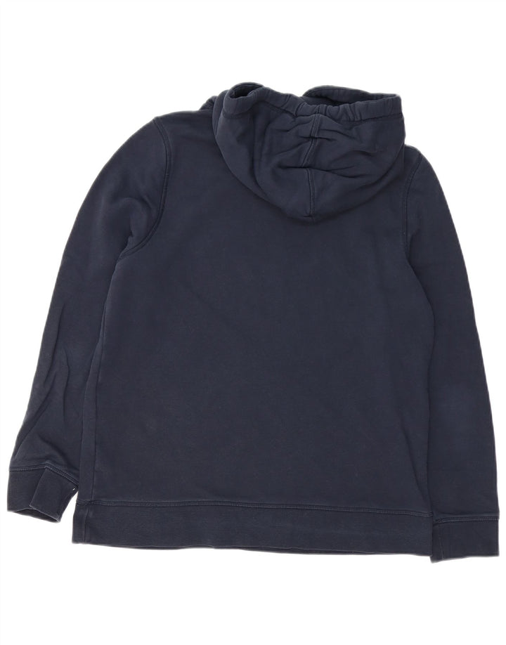 TOMMY HILFIGER Womens Graphic Hoodie Jumper UK 14 Medium Navy Blue Cotton
