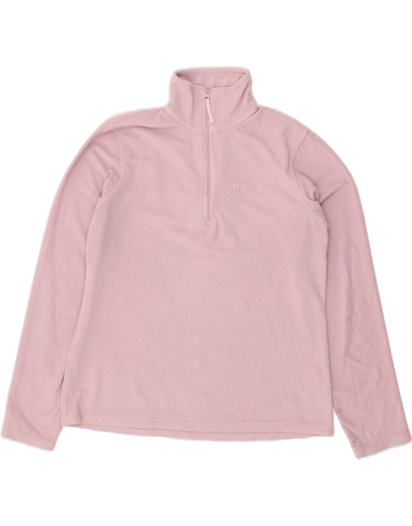 MOUNTAIN WAREHOUSE Womens Zip Neck Fleece Jumper UK 14 Medium Pink | Vintage Mountain Warehouse | Thrift | Second-Hand Mountain Warehouse | Used Clothing | Messina Hembry 