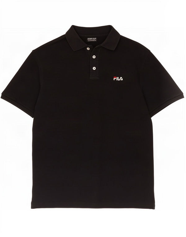 Fila Mens Polo Shirt XL Black Cotton