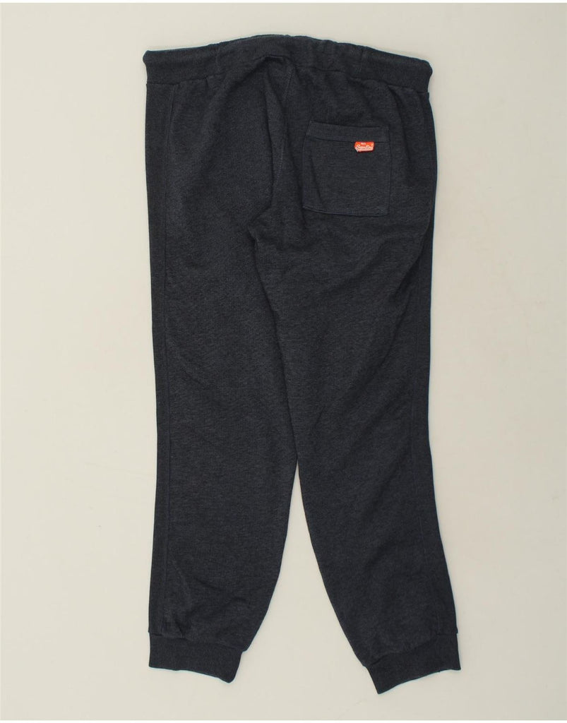 SUPERDRY Mens Slim Fit Tracksuit Trousers Joggers XL Navy Blue Cotton | Vintage Superdry | Thrift | Second-Hand Superdry | Used Clothing | Messina Hembry 