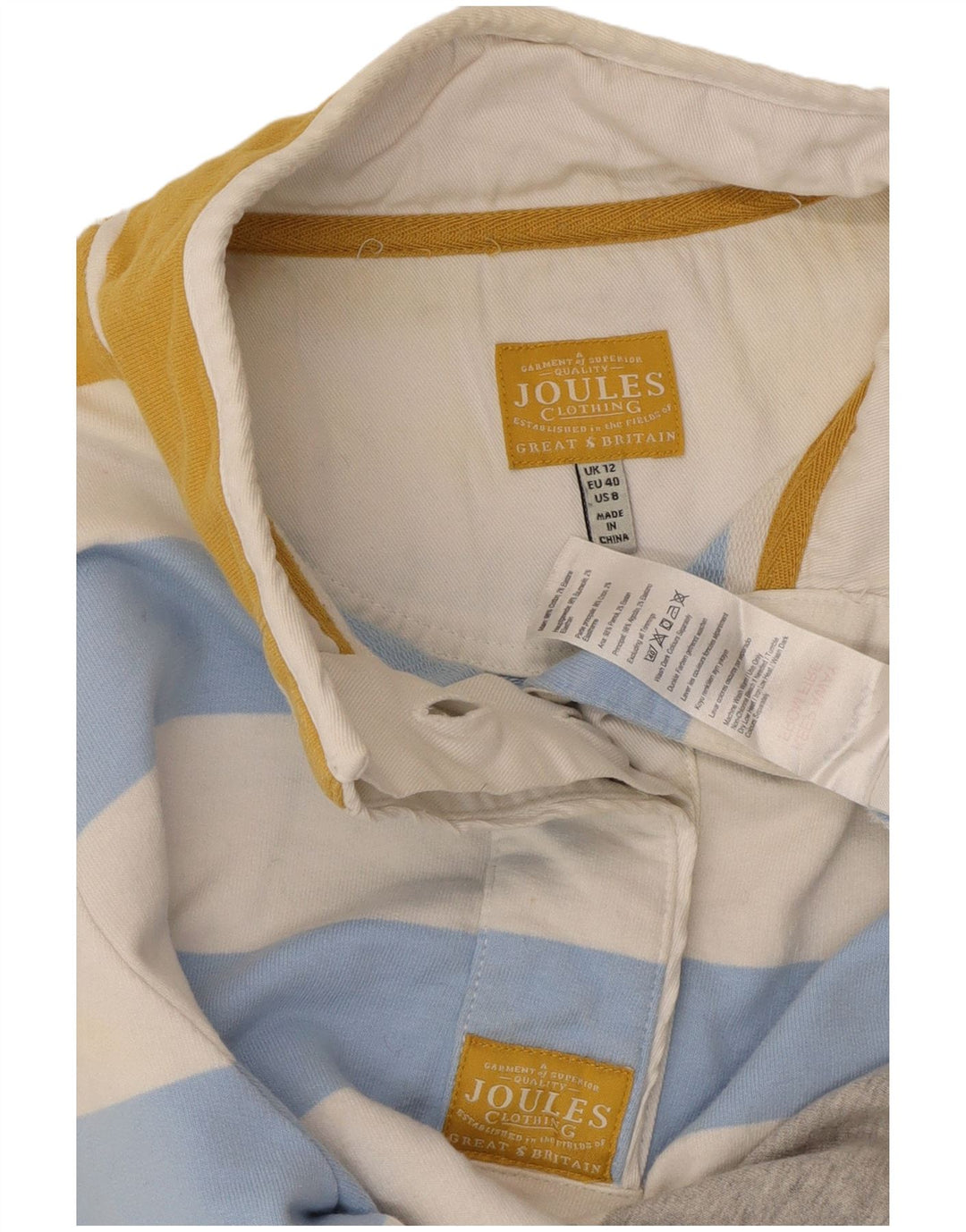 JOULES Womens Sweatshirt Jumper UK 12 Medium Multicoloured Striped