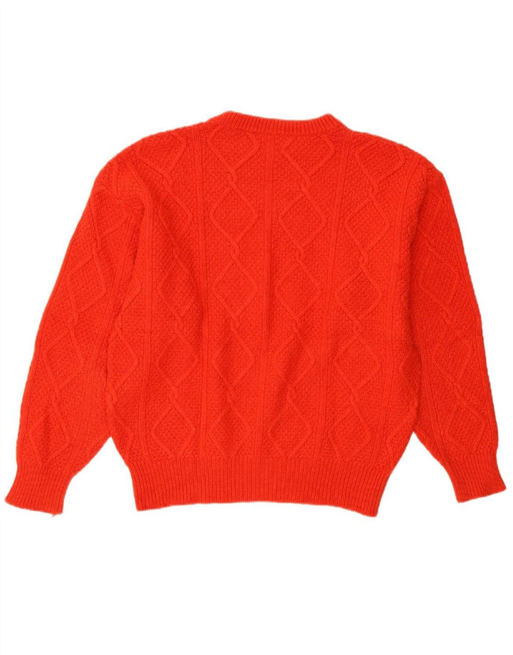 LES COPAINS Womens Crew Neck Jumper Sweater UK 16 Large Red Argyle/Diamond