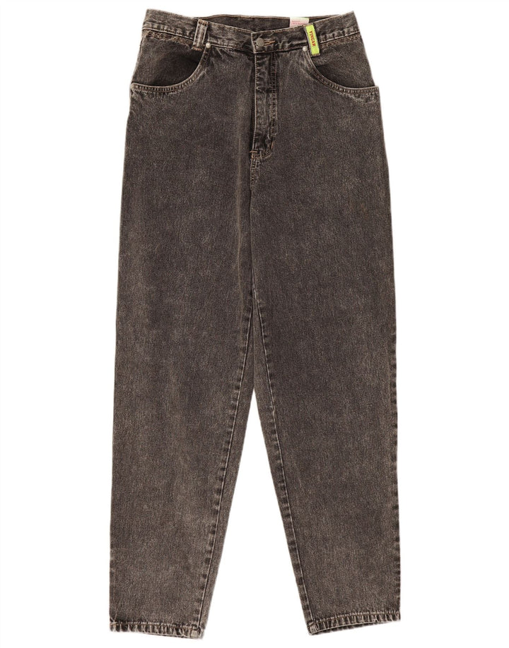 Vingar Womens High Waist Tapered Jeans W32 L32 Grey Cotton