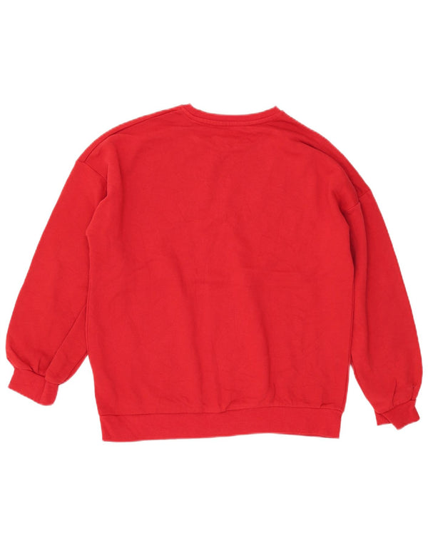MARKS & SPENCER Girls Sweatshirt Jumper 12-13 Years Red Cotton