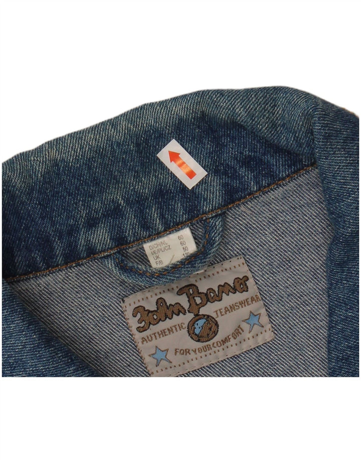 JOHN BANER Mens Denim Jacket UK 50 5XL Blue Cotton