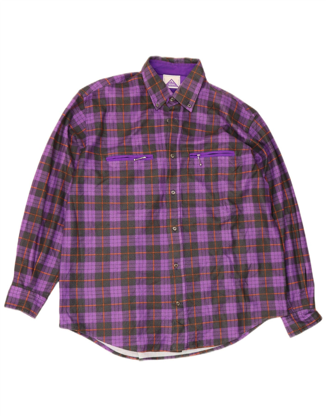 Aesse Mens Shirt Large Purple Check