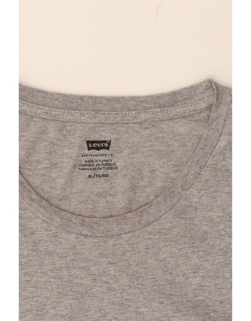 LEVI'S Mens Graphic T-Shirt Top XL Grey Cotton Vintage Levi's and Second-Hand Levi's from Messina Hembry 