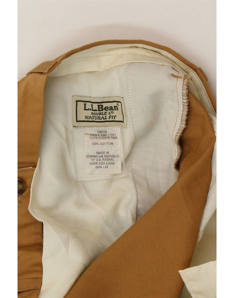 L.L.BEAN Mens Natural Fit Pegged Chino Trousers W35 L34 Beige Cotton Vintage L.L.Bean and Second-Hand L.L.Bean from Messina Hembry 
