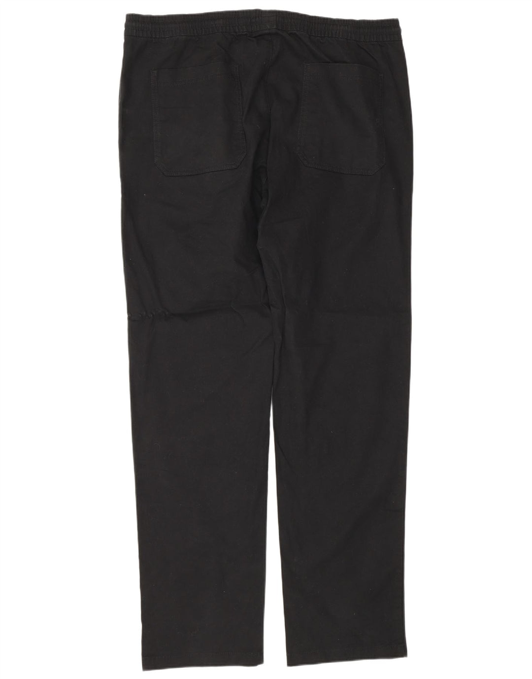Marks & Spencer Mens Straight Chino Trousers W38 L33 Black Cotton