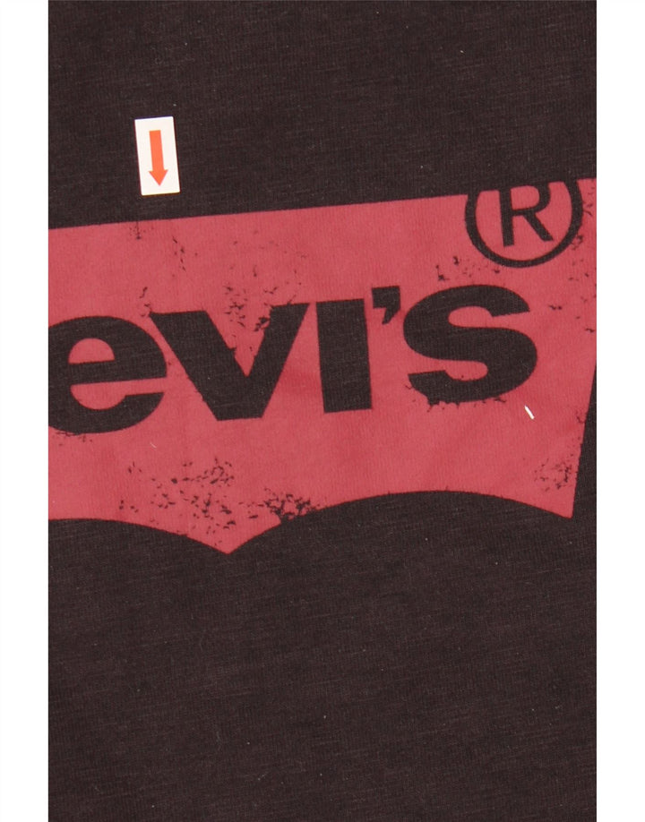 Levi's Mens Graphic Sweatshirt Jumper Medium Black Cotton
