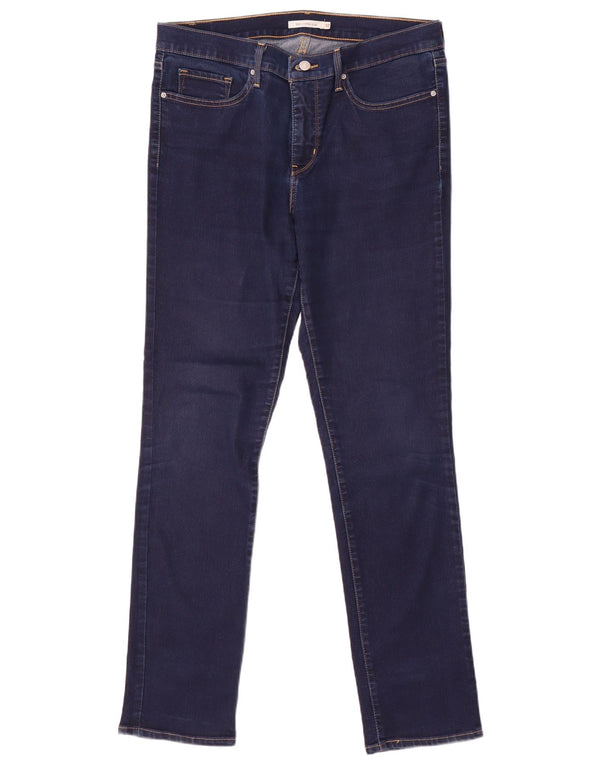 Levi's Womens 312 Shaping Slim Jeans W32 L32 Navy Blue Cotton