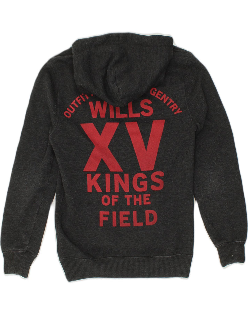 JACK WILLS Mens Graphic Hoodie Jumper XS Black Cotton | Vintage Jack Wills | Thrift | Second-Hand Jack Wills | Used Clothing | Messina Hembry 