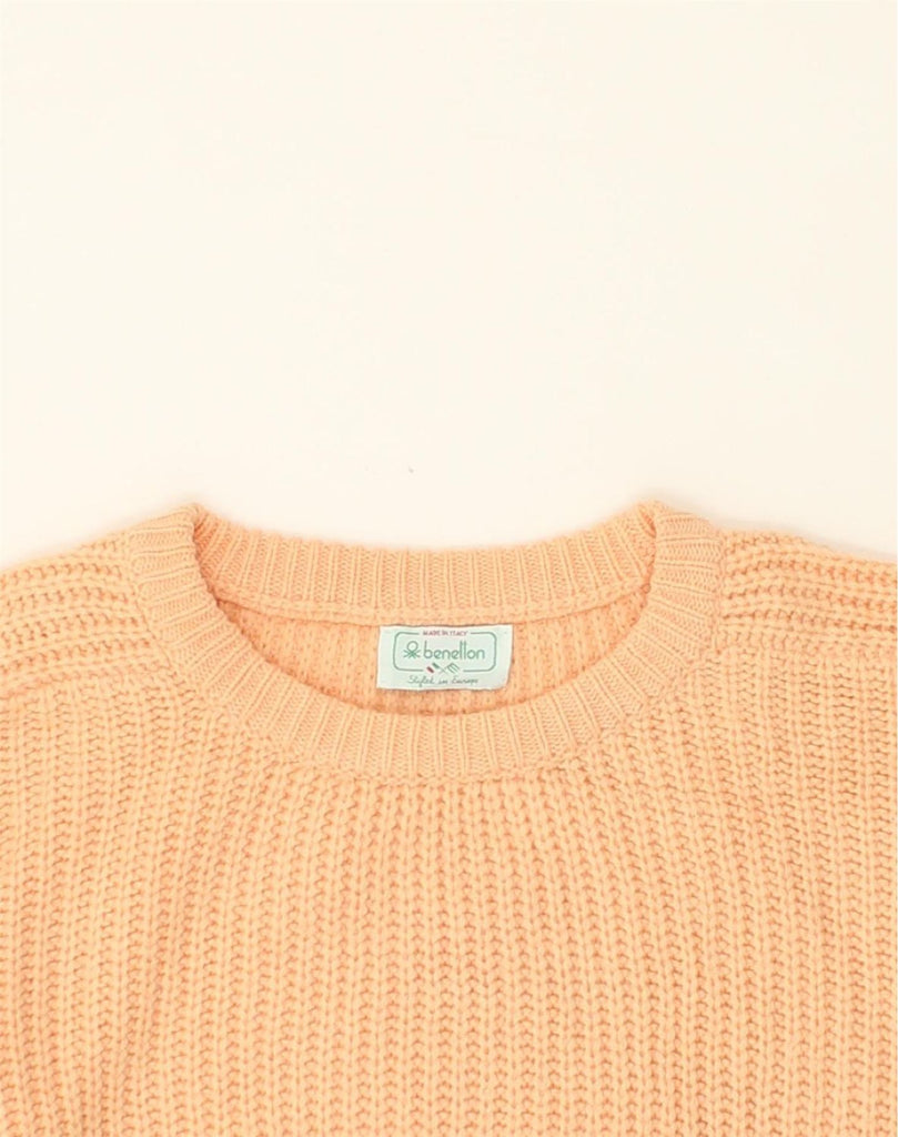 BENETTON Womens Crew Neck Jumper Sweater IT 50 XL Beige Wool | Vintage Benetton | Thrift | Second-Hand Benetton | Used Clothing | Messina Hembry 