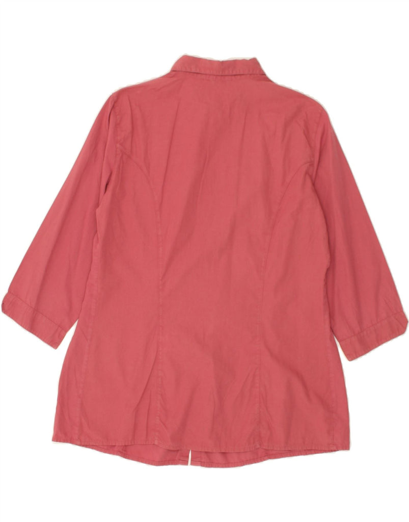 BENETTON Womens 3/4 Sleeve Shirt UK 16 Large Red | Vintage Benetton | Thrift | Second-Hand Benetton | Used Clothing | Messina Hembry 