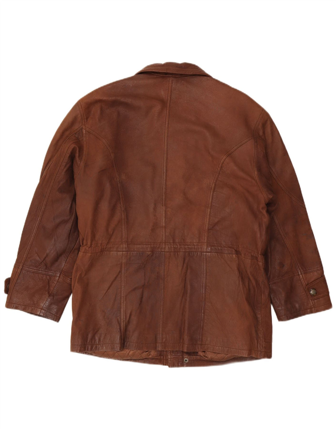 Vintage Mens Leather Jacket IT 50 Large Brown