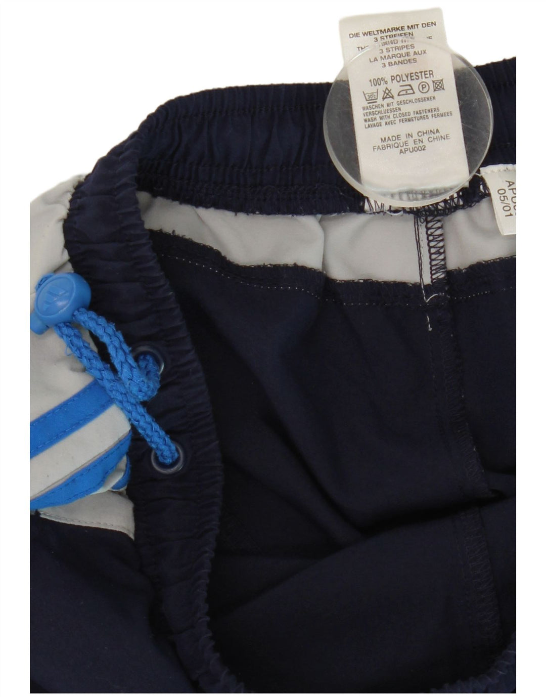 Adidas Boys Tracksuit Trousers 15-16 Years  Navy Blue Colourblock Polyester