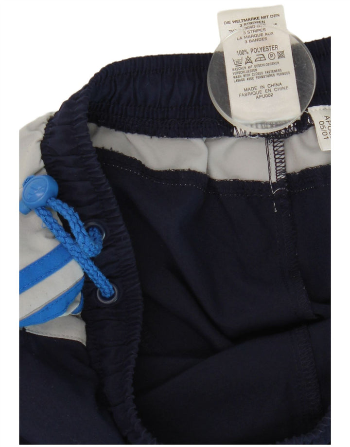 Adidas Boys Tracksuit Trousers 15-16 Years  Navy Blue Colourblock Polyester