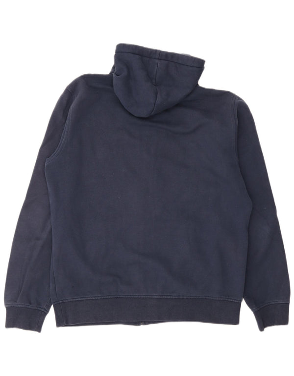 Tommy Hilfiger Mens Graphic Zip Hoodie Sweater Large Navy Blue Cotton