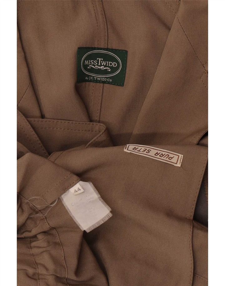 Misstwidd Womens Parka Jacket IT 44 Medium Khaki Silk
