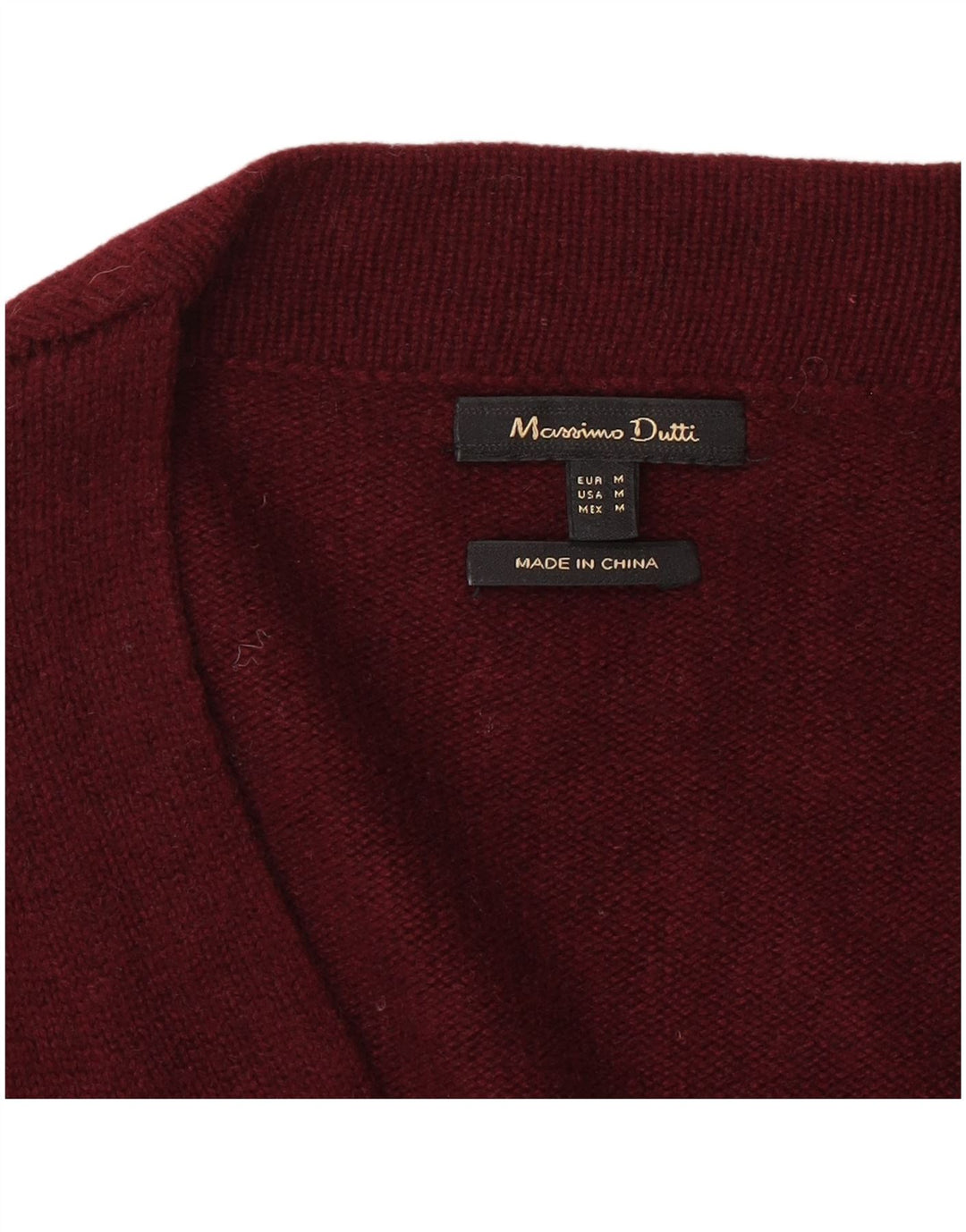 Massimo Dutti Womens Longline Cardigan Sweater UK 14 Medium Burgundy