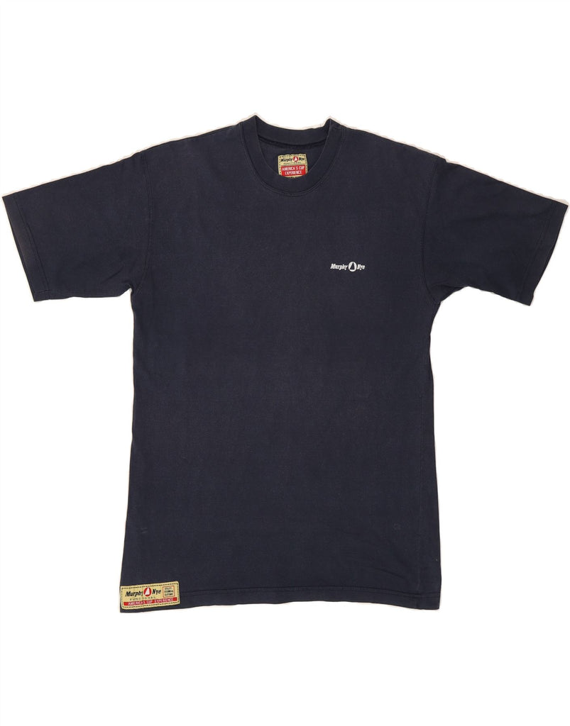 MURPHY & NYE Mens Graphic T-Shirt Top Medium Navy Blue Cotton Vintage Murphy & Nye and Second-Hand Murphy & Nye from Messina Hembry 