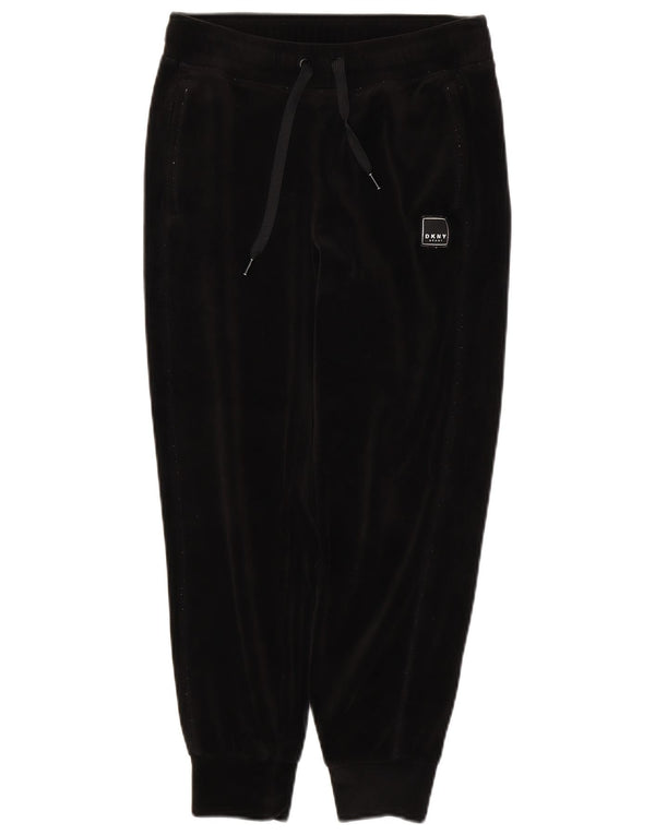 DKNY Womens Tracksuit Trousers Joggers UK 6 XS Black Polyester